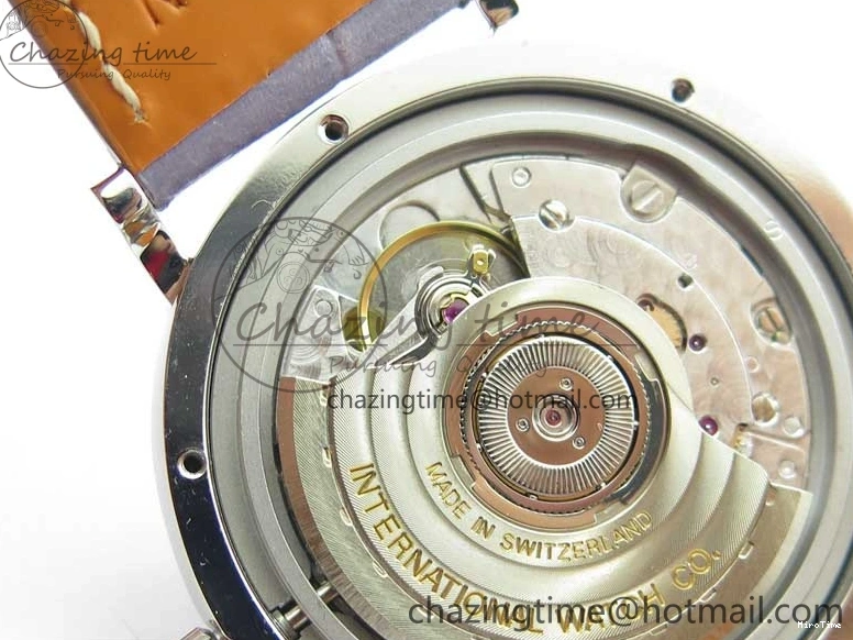 MIROTIME 0510 Attractive Portofino 37mm SS V7F 1:1 Best Edition Gray Dial Diamonds Bezel on Gray Leather Strap A 7091